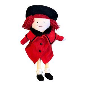 1990 Eden 20" Madeline Doll w/ Red Coat, Plaid Red, Dress Hat, & Appendix Scar